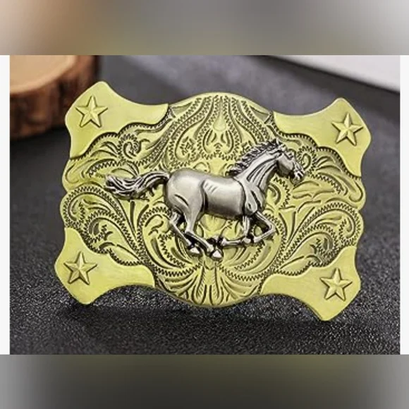 New Western rodeo horse belt buckle New National Western Stock Show Rodeo Denver Colorado Horse  main image 2